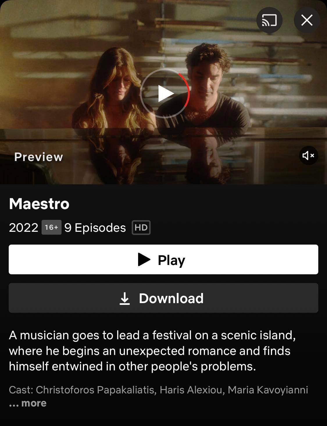 Maestro: Είναι πλέον διαθέσιμο στο Netflix -Η ανατροπή με τον δεύτερο κύκλο