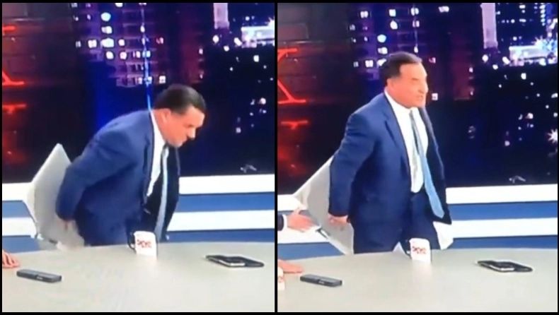 Ο Άδωνις Γεωργιάδης πήγε να πέσει από καρέκλα live σε εκπομπή! (VIDEO)