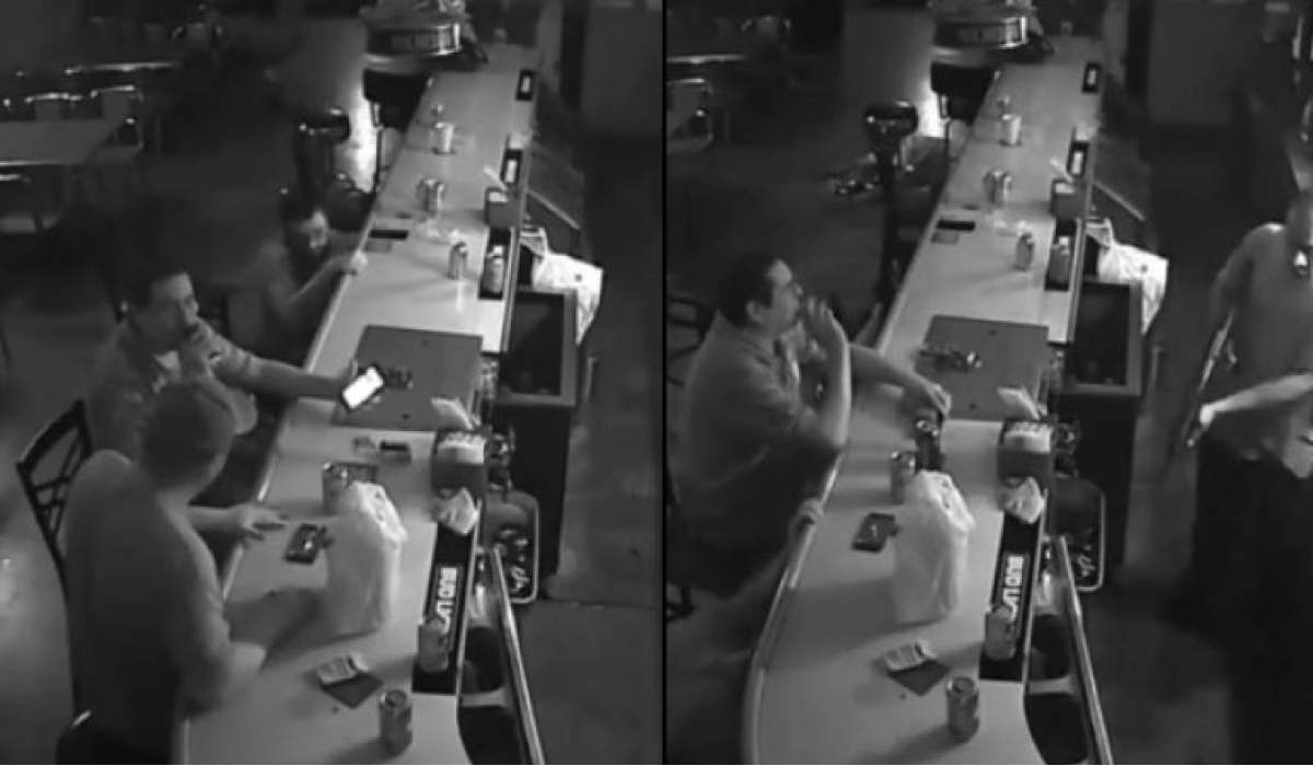 Viral VIDEO: Ληστές μπούκαραν σε μπαρ και πελάτης συνέχισε να πίνει ανενόχλητος το ποτό του