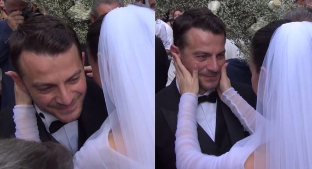 Ο Γιώργος Αγγελόπουλος ξέσπασε σε κλάματα όταν είδε τη νύφη (VIDEO)
