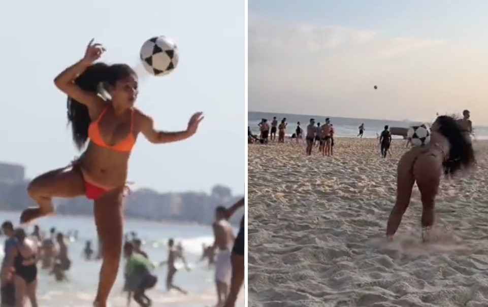 Τα... έχασαν οι άνδρες: Βραζιλιάνες με «καυτά» μπικίνι κάνουν... μαγικά με την μπάλα σε παραλία του Ρίο ντε Τζανέιρο (VIDEO)