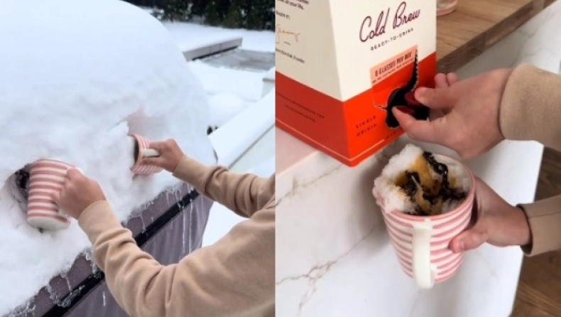 Το παγωτό από χιόνι διχάζει το διαδίκτυο: «Είναι μια αηδία» (VIDEO)