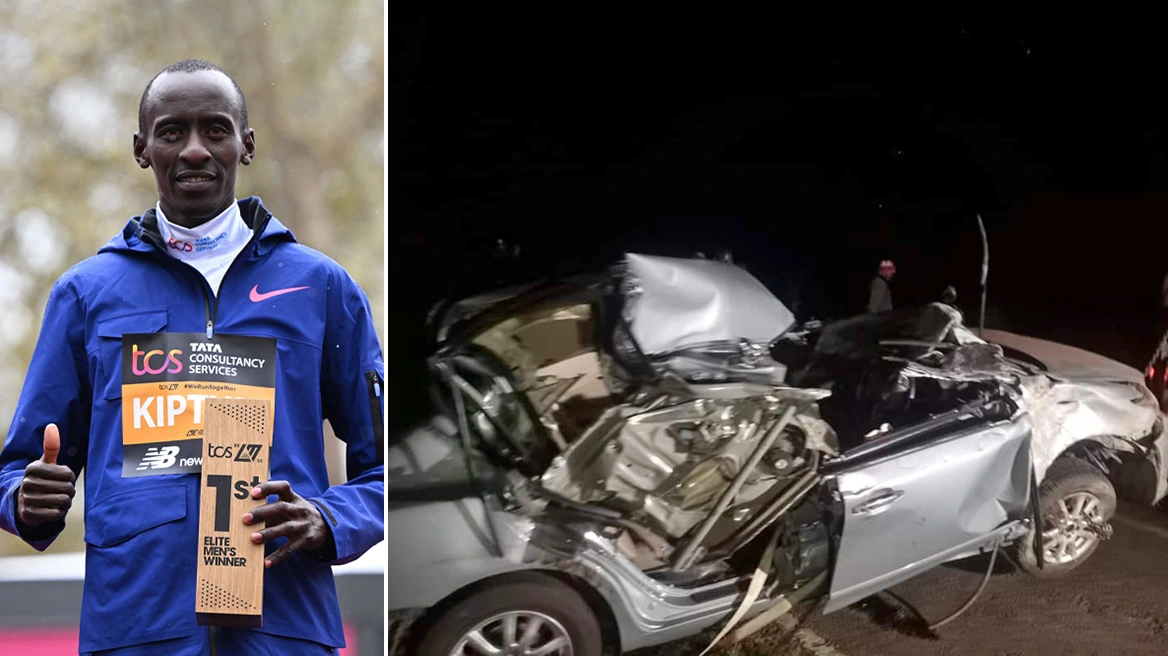 Κένυα: Σε δέντρο χτύπησε το αμάξι του Κίπτουμ - Δείτε εικόνες από το δυστύχημα του κατόχου του παγκοσμίου ρεκόρ Μαραθωνίου